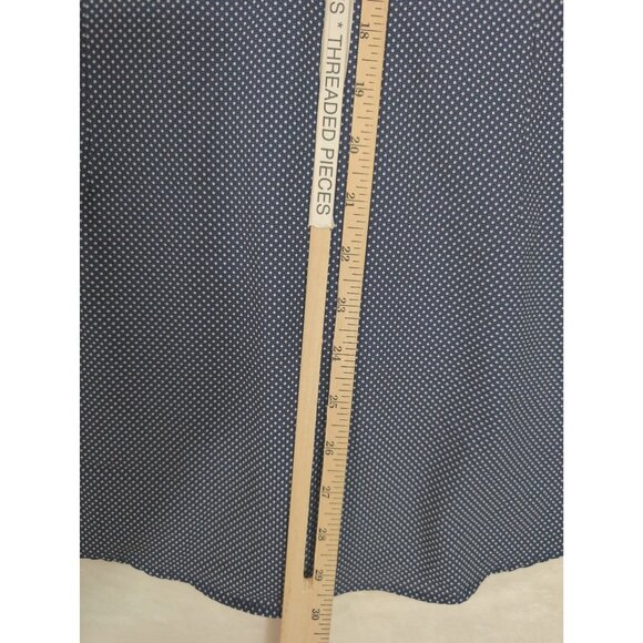 Mizzen Main Leeward Shirt Mens S Trim Fit Blue White Dot Button Up Long Sleeve - Picture 9 of 9